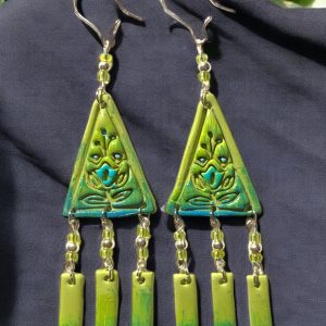 Green Hungarian Folk Motifs - Magyar népi motívumok zöldben