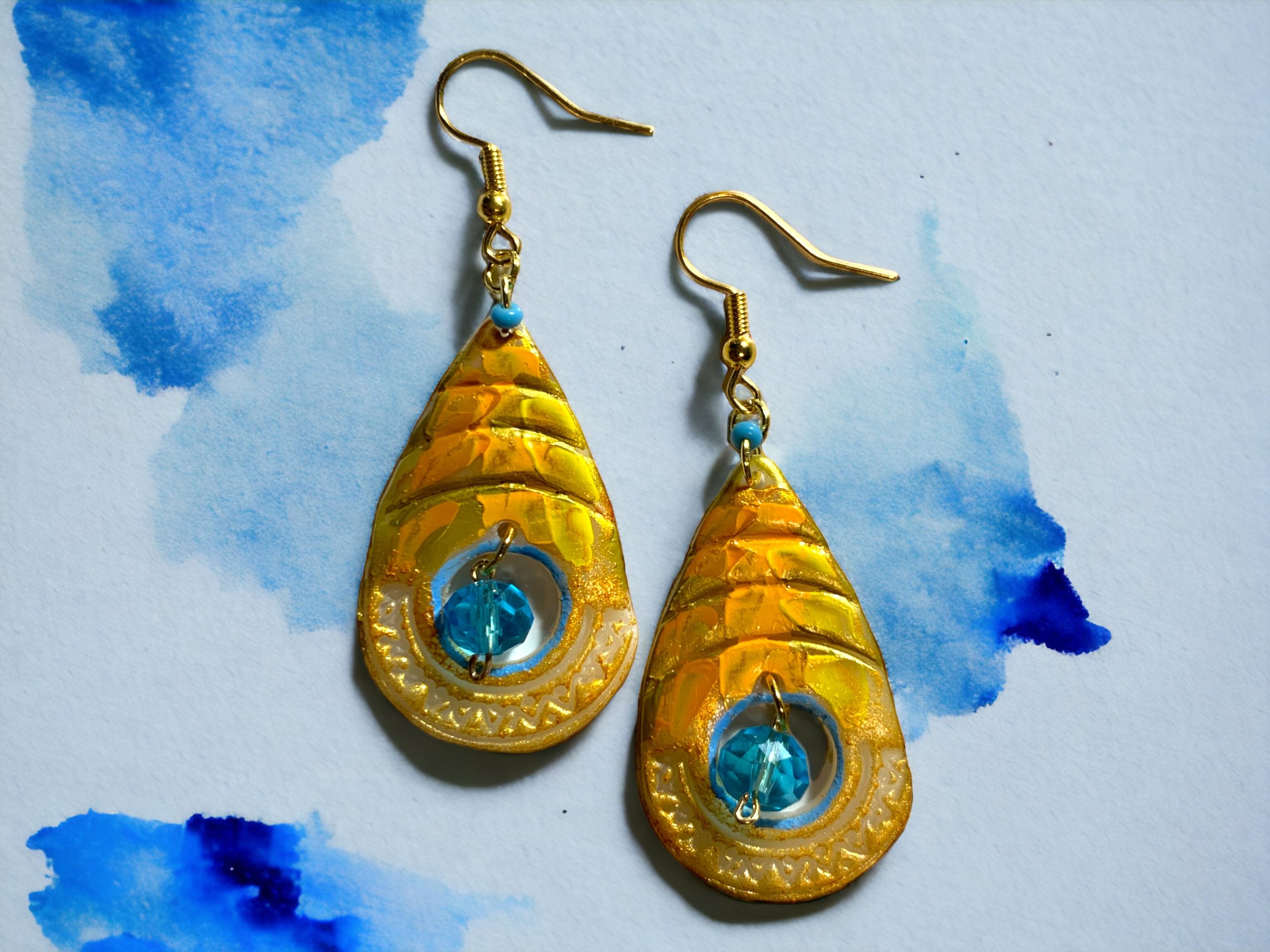 Blue and Gold Teardrop – Kék és arany csepp