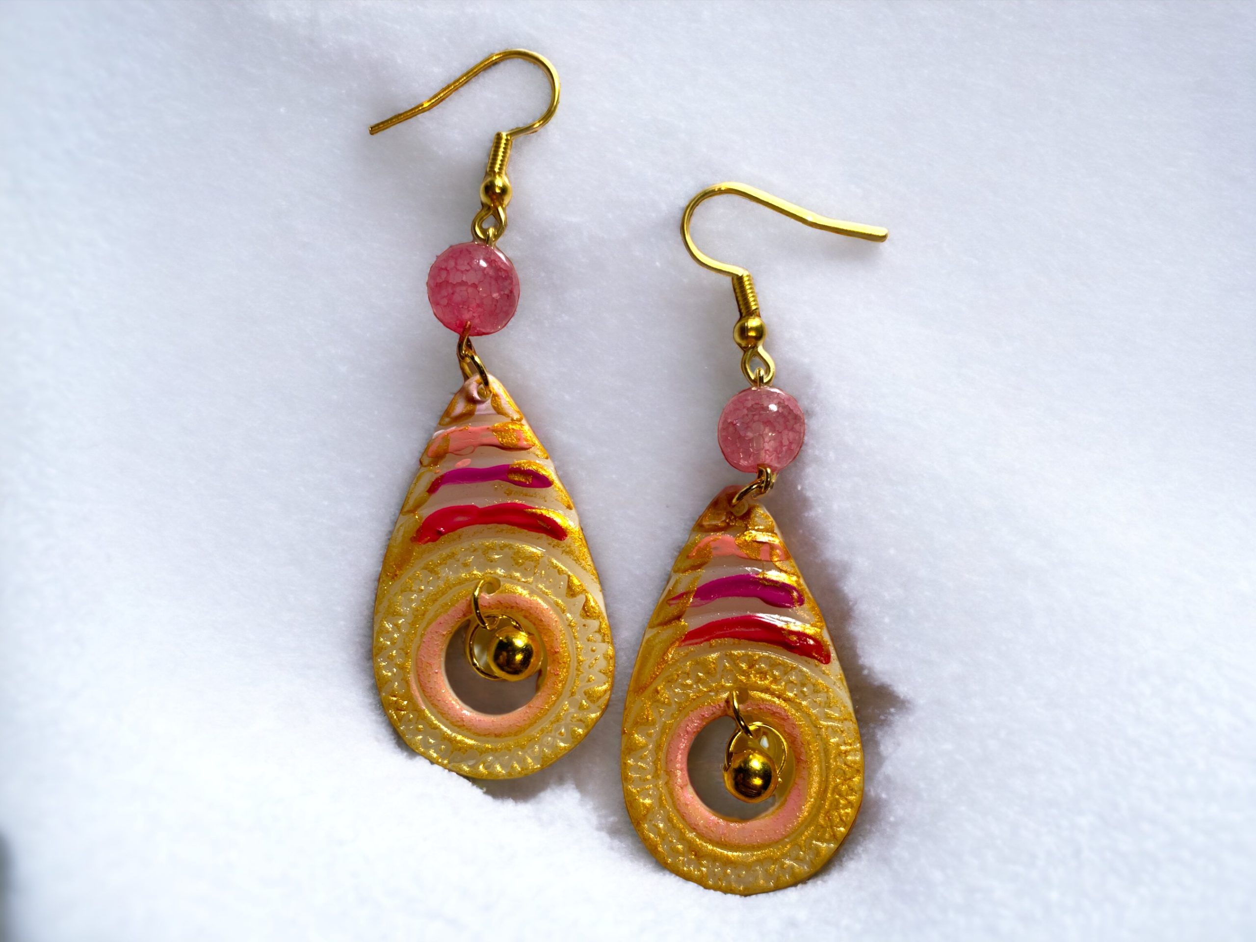 Pink and Gold Teardrop - Rózsaszín és arany csepp - Image 3