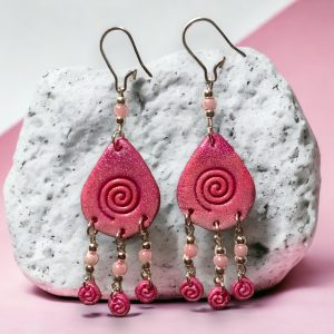 Pink Teardrop Spiral - Rózsaszín könnycsepp spirál
