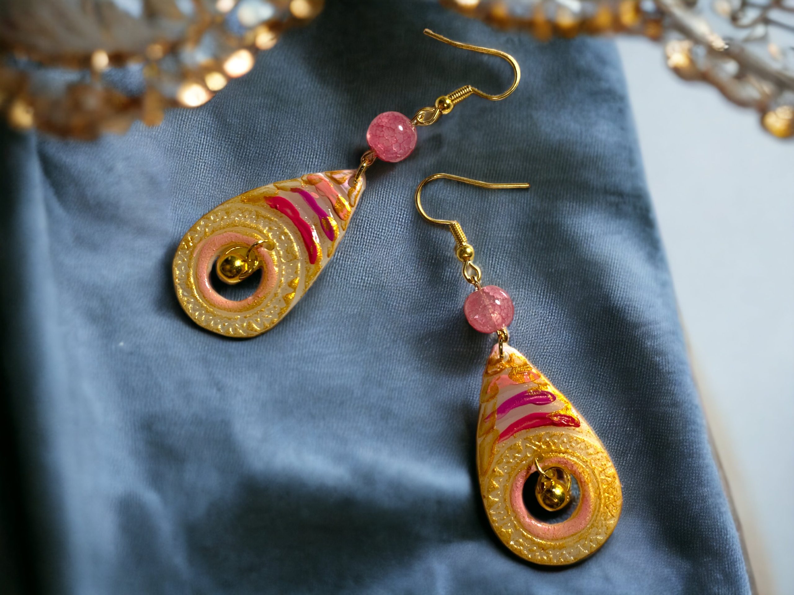 Pink and Gold Teardrop - Rózsaszín és arany csepp - Image 2