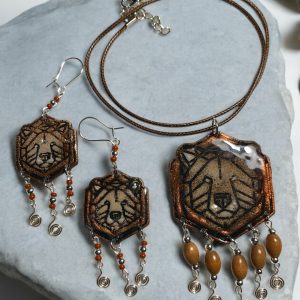 Bear jewelry set - Medve nyaklánc és fülbevaló szet